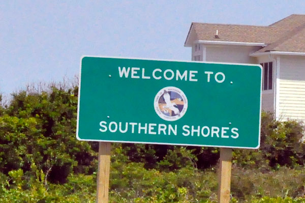 Southern Shores, NC welcome sign